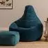 Icon Dalton XXL Sitzsack mit Hocker, Cord, 270L (Dalton XXL)