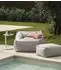 mokebo Der Sunnyboy Outdoor-Sitzsack mit Hocker, Textil, grau (800001455757)