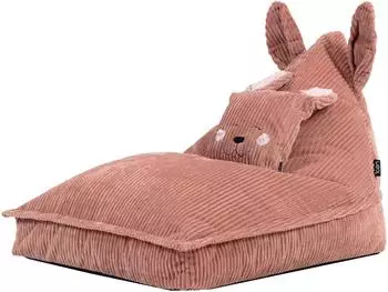 Icon Robyn Kaninchen Kindersitzsack Cord, rosa, 170L (72x66x102cm)