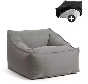 mokebo Sitzsack "Der Sunnyboy" Outdoor, dunkelgrau, Textil (800001455758)