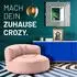 Lumaland Sitzsack Sofa mit Rückenlehne, pastellrosa, 90x50cm (30177)