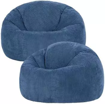 Icon Kingston Sitzsack Cord, blau, 2er-Pack (Kingston)