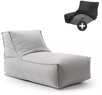 mokebo Der Sundowner Outdoor-Sitzsack mit Schutzhülle, hellgrau, 60x65x95cm (800000936721)