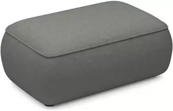 Selsey Ovo Pouf 1-Sitzer, dunkelgrau, 100x44x68cm