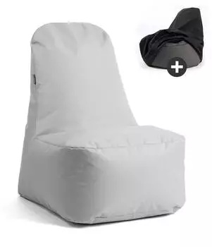 mokebo Sitzsack "Der Däumchendreher" mit Schutzhülle, grau, Outdoor (800000757750)