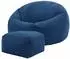 Icon Kingston Sitzsack & Hocker, Cord, Blau (240L)