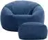 Icon Kingston Sitzsack & Hocker, Cord, Blau (240L)