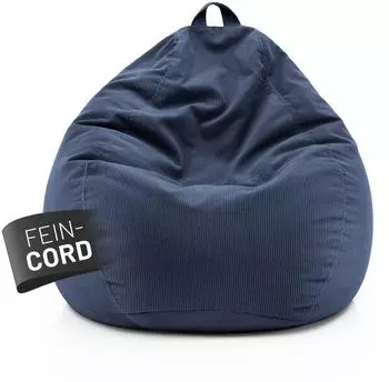 Lumaland Comfort Line Sitzsack Feincord, 185L, dunkelblau (19897)