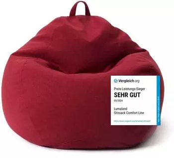 Lumaland Comfort Line Sitzsack XXL 315L, rot