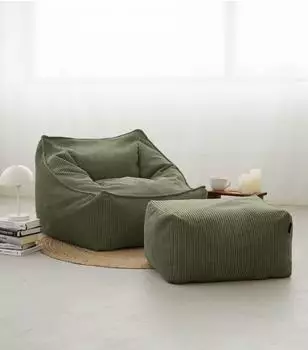 mokebo Snug Sitzsack mit Hocker, Cord, olivgr&uuml;n (800001219600)