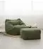 mokebo Snug Sitzsack mit Hocker, Cord, olivgrün (800001219600)
