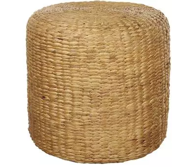 Beliani Bichir II Pouf Wasserhyazinthe, rund, ⌀40cm