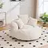 LuxusKollektion Sitzsack Lounger mit 3 Kissen, beige, Indoor/Outdoor