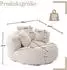LuxusKollektion Sitzsack Lounger mit 3 Kissen, beige, Indoor/Outdoor
