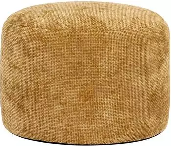 Icon Milano Chenille Pouf Hocker, gelb