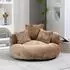 LuxusKollektion Sitzsack Lounger mit hohem Rücken, 3 Kissen, Indoor/Outdoor, braun