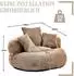 LuxusKollektion Sitzsack Lounger mit hohem Rücken, 3 Kissen, Indoor/Outdoor, braun
