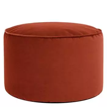 Icon Milano Pouf Rund, Samt, Terrakotta