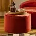 Icon Milano Pouf Rund, Samt, Terrakotta