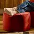 Icon Milano Pouf Rund, Samt, Terrakotta
