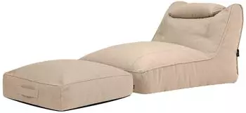 Icon Nova Outdoor-Sitzsack mit Hocker, Olefin, beige (800001394673)