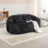 LuxusKollektion Sitzsack Sofa Lounger Chenille, schwarz