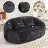 LuxusKollektion Sitzsack Sofa Lounger Chenille, schwarz