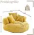 LuxusKollektion Sitzsack Lounger mit hoher Rückenlehne, gelb, 3 Kissen, Indoor/Outdoor