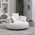 LuxusKollektion Sitzsack Lounger mit 3 Kissen, hoher Rücken, weiß