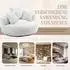 LuxusKollektion Sitzsack Lounger mit 3 Kissen, hoher Rücken, weiß