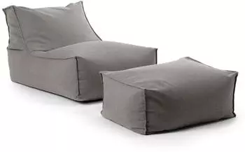 mokebo Der Sundowner Outdoor-Sitzsack mit Hocker, Textil, dunkelgrau (800001455774)