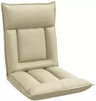 vidaXL Verstellbarer Bodensessel, creme, Kunstleder (42028183)