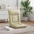 vidaXL Verstellbarer Bodensessel, creme, Kunstleder (42028183)
