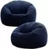 Icon Kingston Sitzsack aus Cord, dunkelblau, XXL (2er-Set)