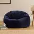 Icon Kingston Sitzsack aus Cord, dunkelblau, XXL (2er-Set)