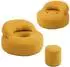 SoBuy FST100-Y 2-in-1 Sitzsack Sofa mit Fußhocker, Cordsamt, gelb (FST100-Y)
