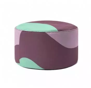 Lumaland Pouf Wave rund, mehrfarbig, ø45cm (30329)