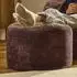 Icon Milano gewebter Chenille-Hocker, burgunderrot