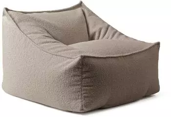 mokebo Snug Sitzsack Bouclé/Teddystoff, taupe, 95x75x60cm (800002018081)