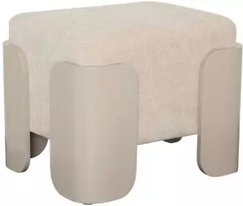 Atmosphera Mizar rechteckiger Pouf 36x38cm, cremefarben