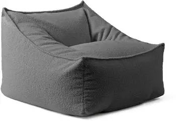 mokebo Snug Sitzsack Bouclé/Teddystoff anthrazit (800002018088)