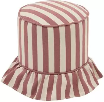 Atmosphera Fiora runder Pouf Ø36cm, rosa