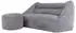 Icon Cecilia Sitzsack Sofa & Hocker, Cord, grau, 360L (800001223530)