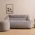 Icon Cecilia Sitzsack Sofa & Hocker, Cord, grau, 360L (800001223530)
