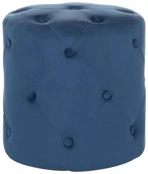 Beliani Corolla Pouf, Samt, dunkelblau (171100)