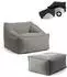 mokebo Der Sunnyboy Outdoor-Sitzsack mit Hocker, dunkelgrau, 80x60x83cm (800001455754)