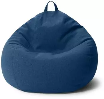 Urbanara Sitzsack Round XL Indoor, 250l, blau
