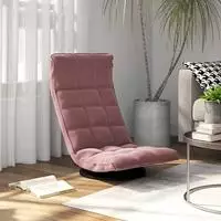 vidaXL Bodenstuhl Drehbar Rosa Samt