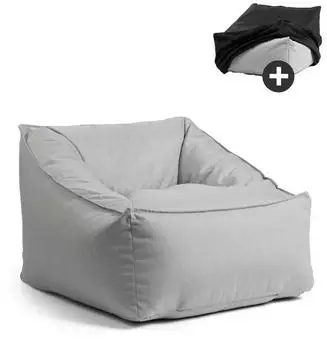 mokebo Sitzsack "Der Sunnyboy" Outdoor, hellgrau, Textil, 80x60x83cm (800001455761)