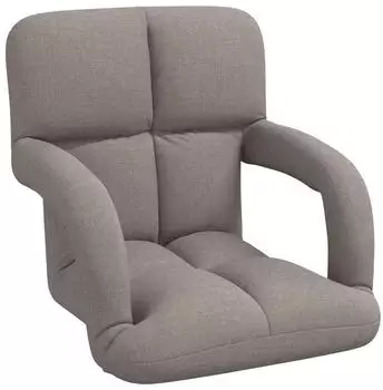 vidaXL Bodenstuhl verstellbar mit Armlehne, 5 Positionen, taupe
